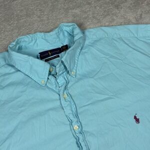 Ralph Lauren Shirt Mens 3XL Tall Featherweight Twill Button Down Short Sleeve